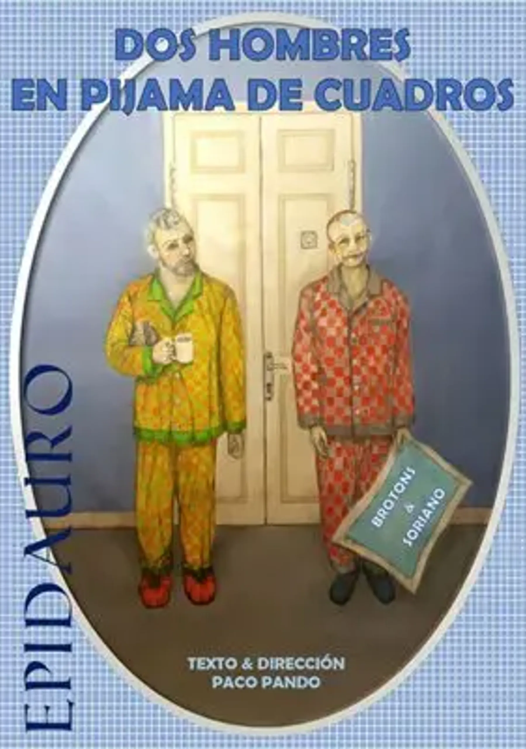 Dos hombres en pijama de cuadros