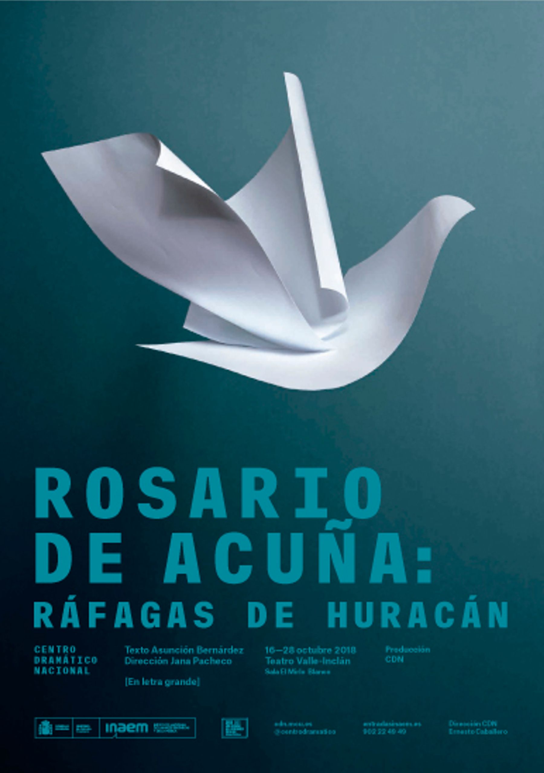 Rosario de Acuña: Ráfagas de huracán (En letra grande)