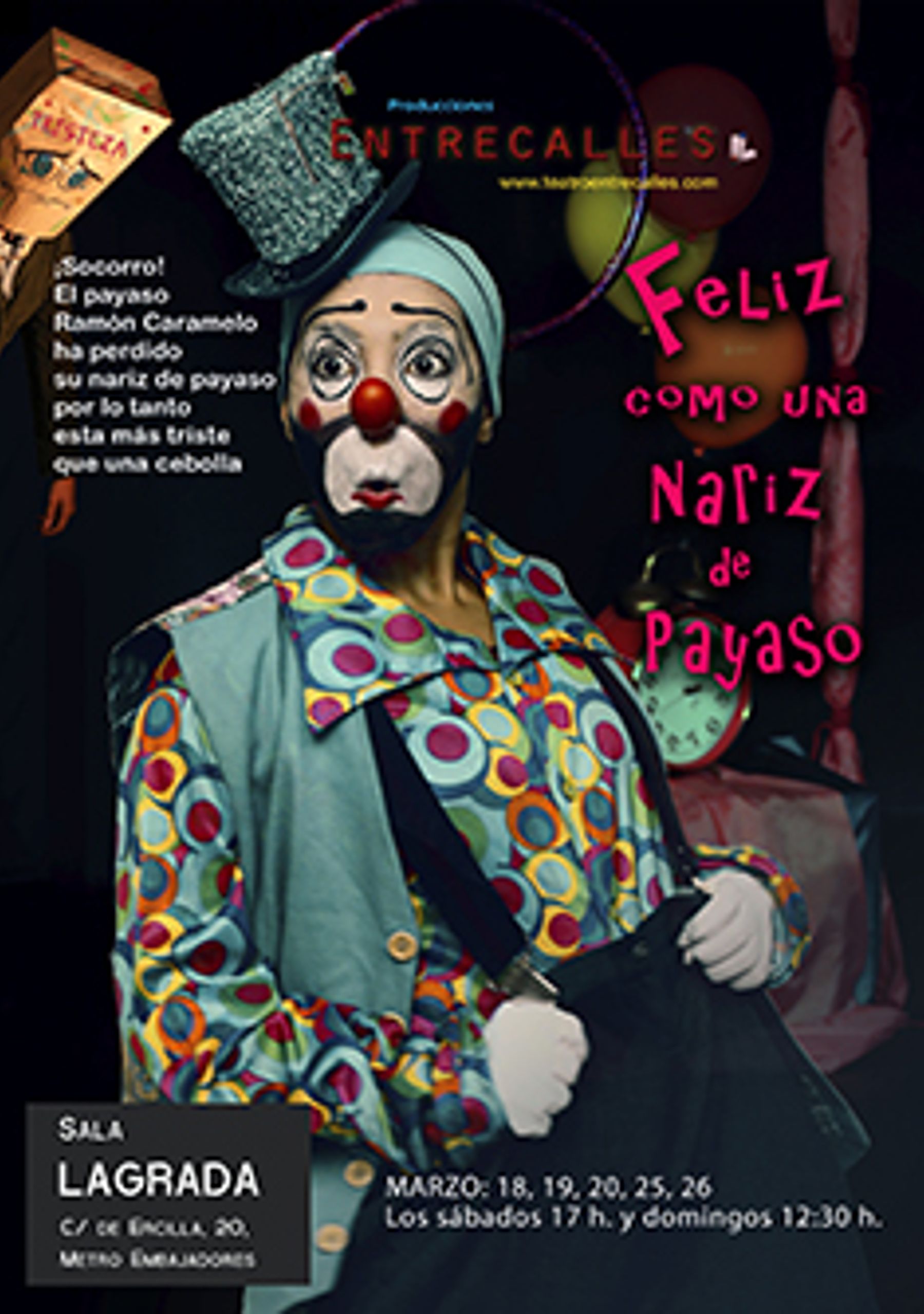 Feliz como una nariz de payaso