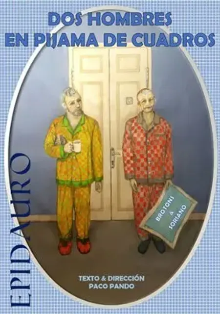Dos hombres en pijama de cuadros