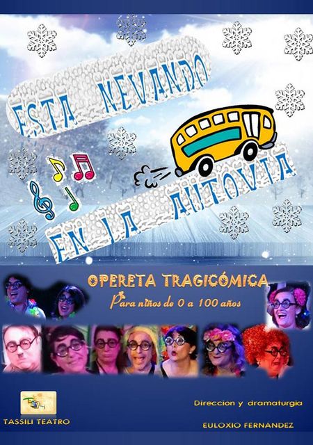 Está nevando en la autovía