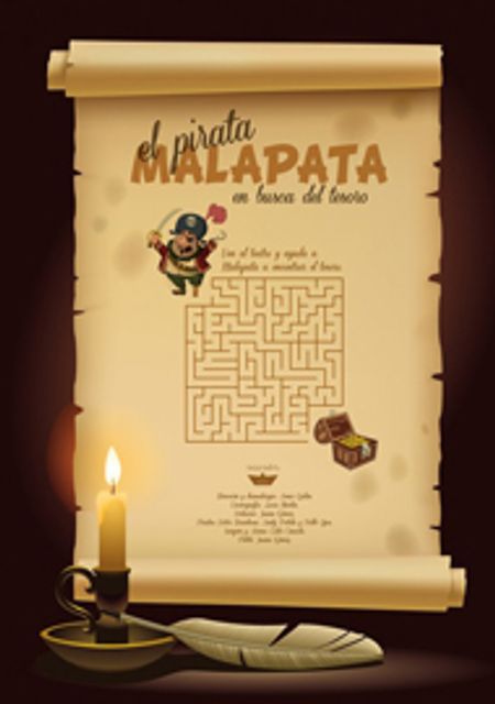 El pirata Malapata en busca del tesoro
