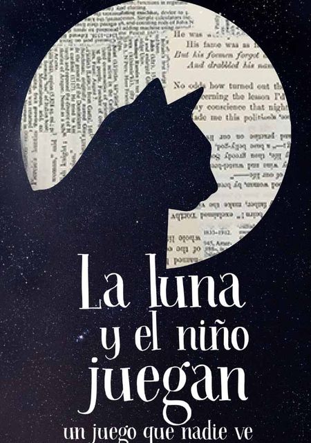 La luna y el niño juegan un juego que nadie ve